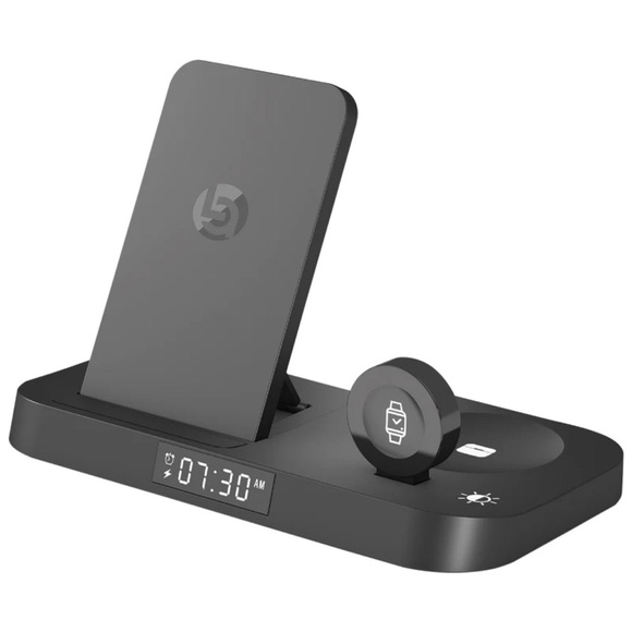 Black Trio Powerhouse 3-in-1 Wireless Charging Station - Picture 6 of 9